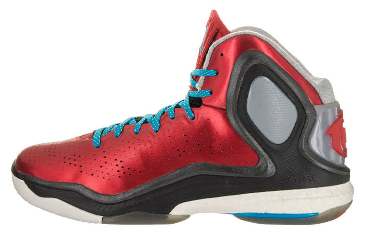 Adidas Adidas D Rose 5 Slip Resistant Mid top Basketball Shoes Men's Red Blue Black