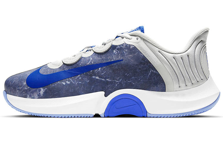 Nike Nike Air Zoom GP Cushioning Slip Resistant Abrasion Resistant Low top Tennis Shoes Men's Gray Blue White