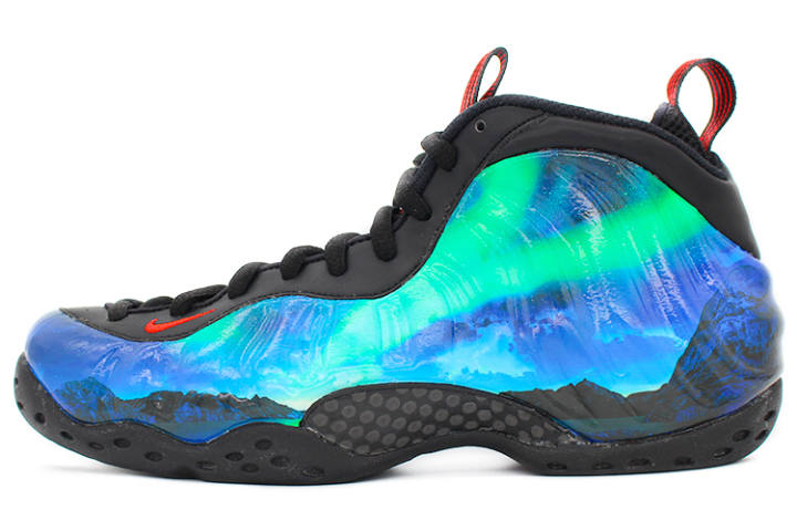Nike Nike Foamposite One Lava Mid top Vintage Basketball Shoes Men's Blue Green
