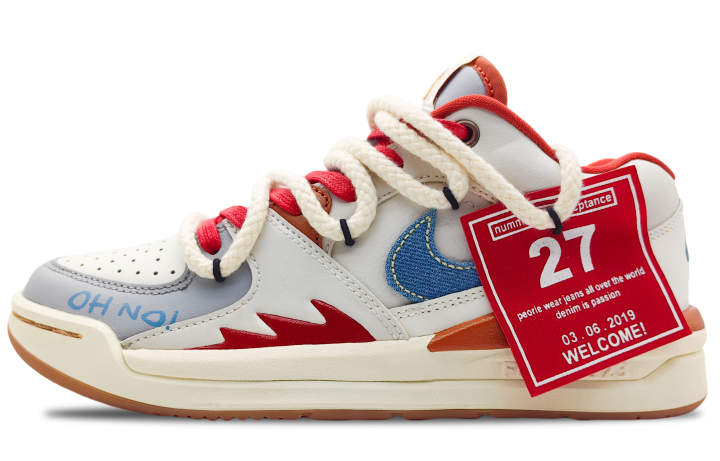 Jordan Jordan Stadium 90 Abrasion Resistant Breathable Low top Basketball Shoes Unisex White Blue