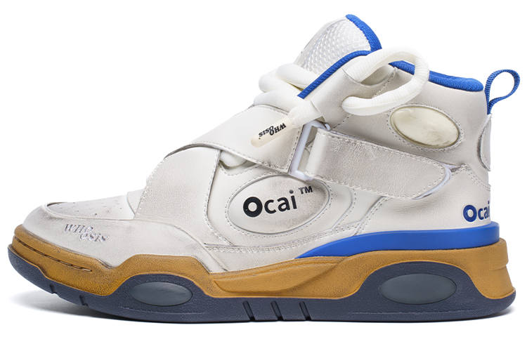 Ocai WHOOSIS x Ocai Retro High Artificial Leather Slip Resistant Abrasion Resistant High top Basketball Shoes Unisex