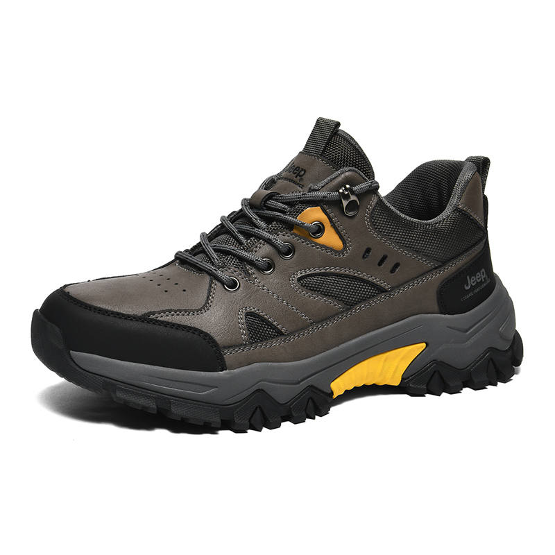 Jeep Cow Split Leather Low top Hiking Shoes Men's