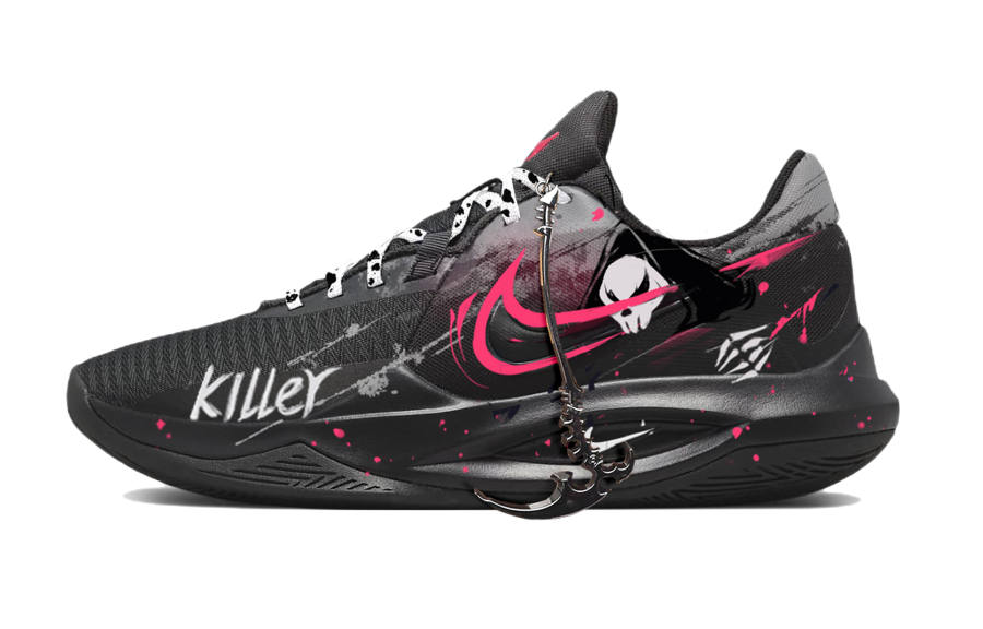 Nike Nike Precision 6 Kayn Shadow Fabric Abrasion Resistant Abrasion Resistant Low top Basketball Shoes Men's Black Red