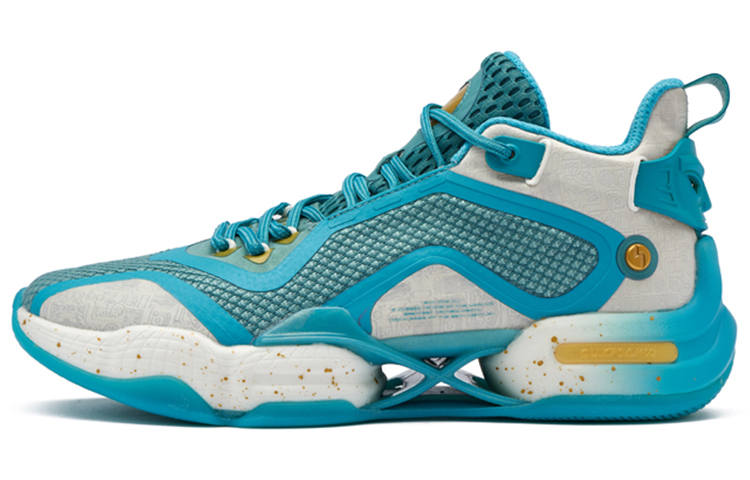 361° AG2 X Basketball Shoes Men's Mid Top Glazed Celadon Green/Star Cloud Cyan