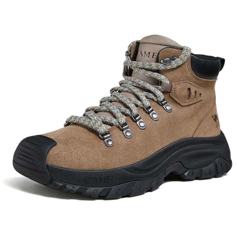 CAMEL Slip Resistant Abrasion Resistant High top Hiking Shoes Men's