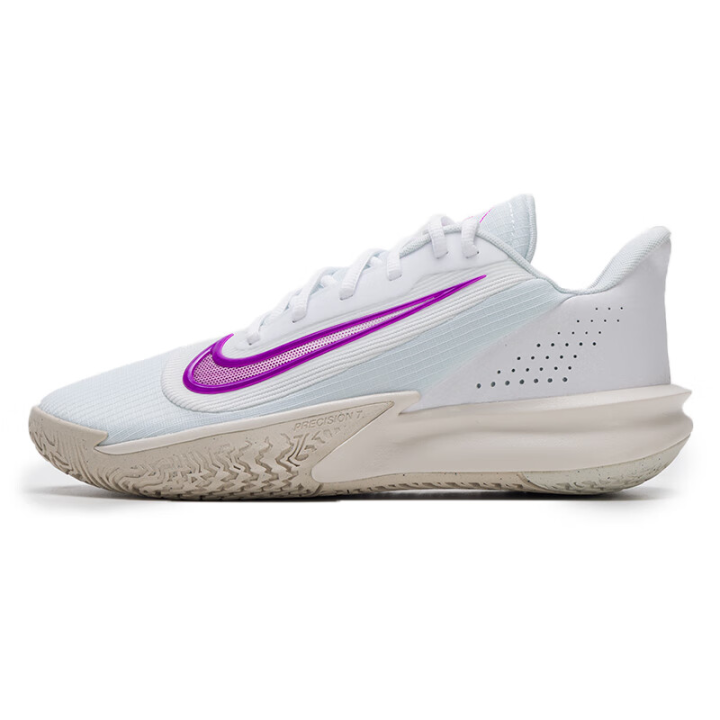 Nike Nike Precision 7 Low top Basketball Shoes Men's White Purple