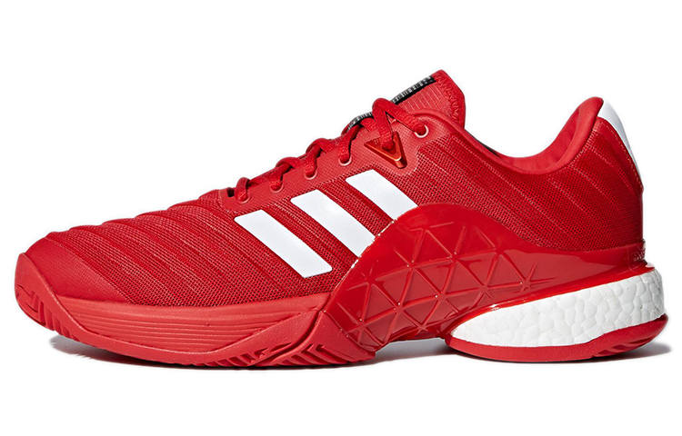 Adidas Adidas Barricade 2018 Boost Abrasion Resistant Low top Tennis Shoes Men's Red White