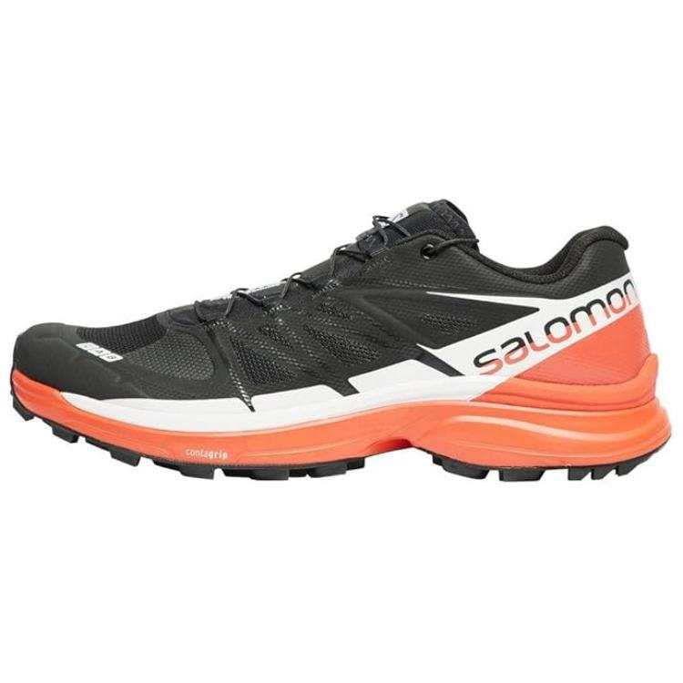 SALOMON S LAB Low top Mountaineering Shoes Unisex Black Orange