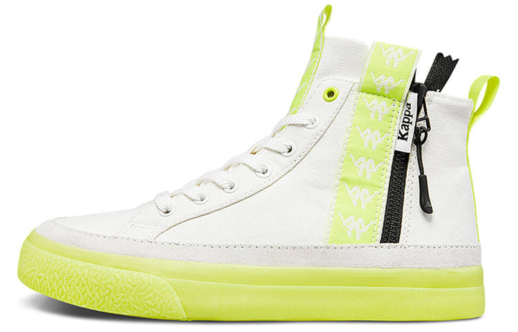 Kappa Slip Resistant Abrasion Resistant Slip Resistant Abrasion Resistant High top Canvas Shoes Women's Neon Green
