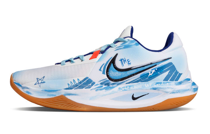 Nike Nike Precision 6 Cushioning Slip Resistant Abrasion Resistant Low top Basketball Shoes Men's Blue