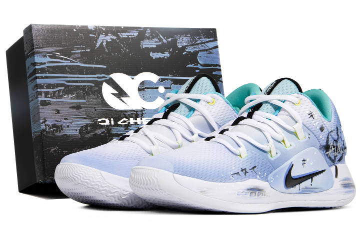 Nike Nike Hyperdunk X Focused Moments Cushioning Slip Resistant Low top Basketball Shoes Men's Blue