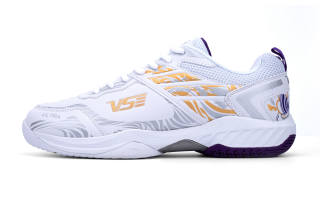 VS WEICHEN VS Lion Collection Slip Resistant Abrasion Resistant Support Low top Badminton Shoes Unisex White