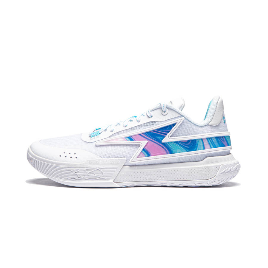 Li-Ning Li Ning Wade Flash Low top Basketball Shoes Men's White Blue