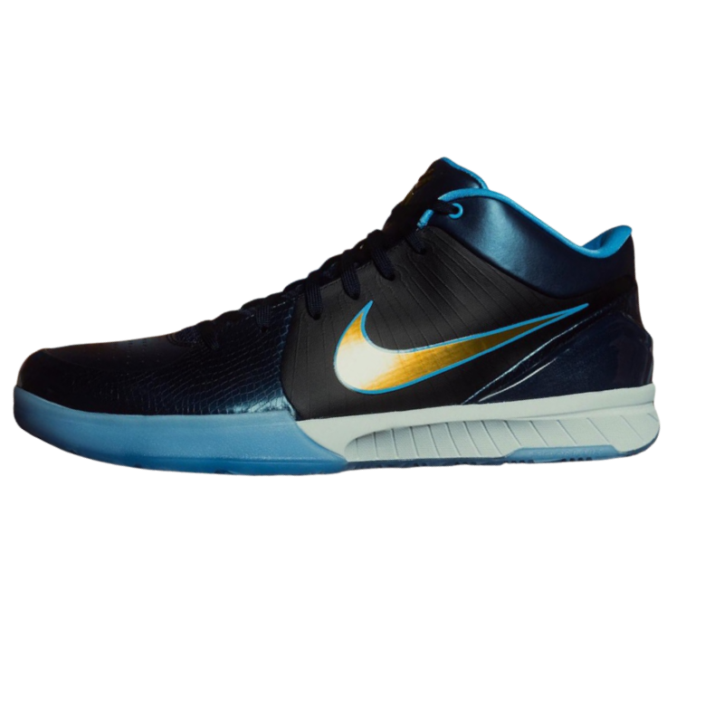 Nike Nike Zoom Kobe 4 Slip Resistant Abrasion Resistant Low top Basketball Shoes Unisex Blue Black