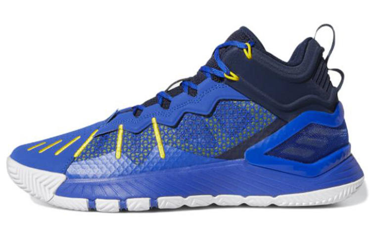 Adidas Adidas D Rose Son Of Chi Slip Resistant Abrasion Resistant Mid top Performance Basketball Shoes Men's Blue