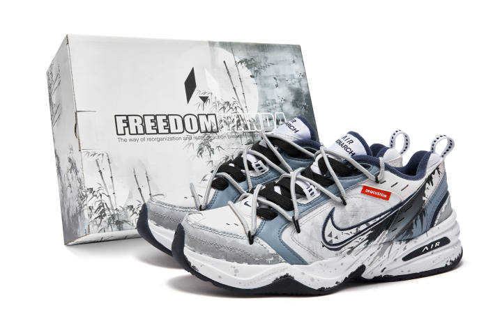 Nike Nike Air Monarch 4 Free Panda, Box, Dancing Ink Flights Abrasion Resistant Abrasion Resistant Low top Chunky Sneakers