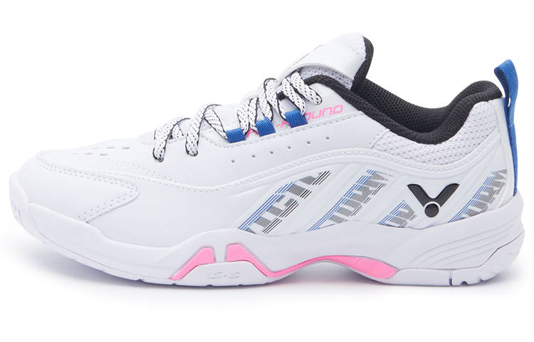 VICTOR Cushioning Slip Resistant Abrasion Resistant Low top Badminton Shoes Unisex White