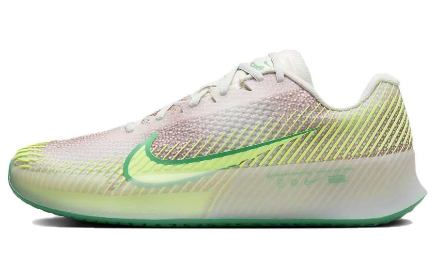 Nike Nike Court Air Zoom Vapor 11 Comfortable Round Toe Cushioning Low top Tennis Shoes Men's Pink Yellow
