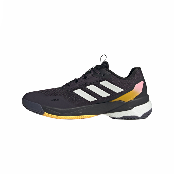 Adidas Adidas Crazyflight 5 Comfortable Slip Resistant Low top Training Shoes Men's Black White Yellow Pink