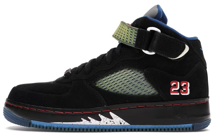 Jordan Jordan Ajf 5 Black Blue Ribbon Varsity Red