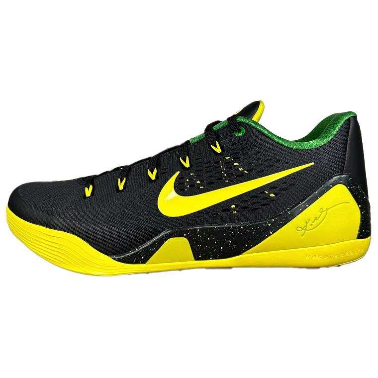 Nike Nike Kobe 9 Mesh Slip Resistant Abrasion Resistant Low top Basketball Shoes Unisex Black Yellow