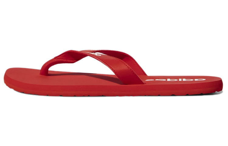 Adidas Adidas Eezay Rubber Sole Quiet Slip Resistant Slide Slippers Unisex Red White