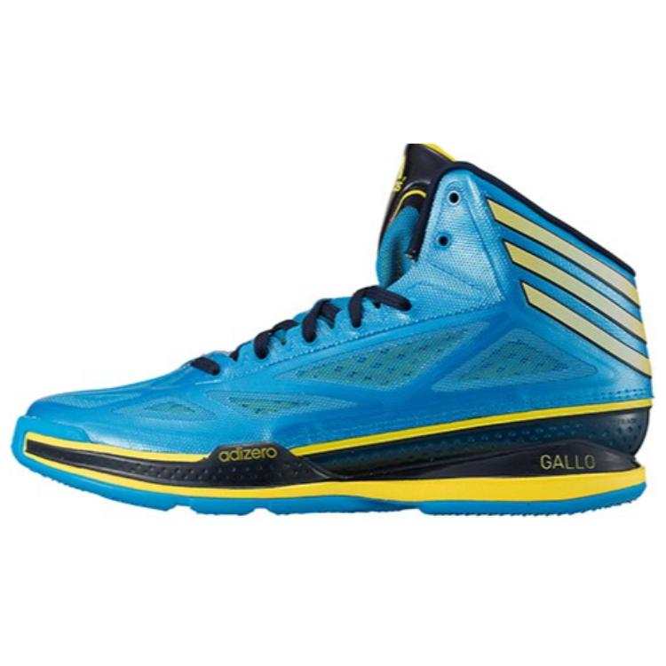 Adidas Adidas Slip Resistant Abrasion Resistant Cushioning Mid top Basketball Shoes Men's Blue