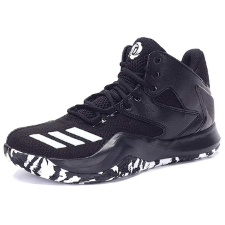 Adidas Adidas D Rose 773 Slip Resistant Abrasion Resistant Mid top Basketball Shoes Men's Black White