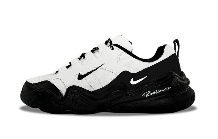 Nike Nike Tech Hera White Black Butterfly Shadow Abrasion Resistant Low top Casual Shoes Men's Black White