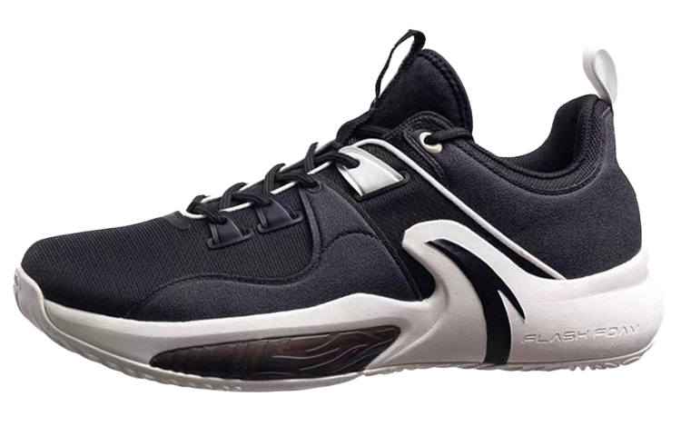 Anta Swoosh 1.0 Low top Basketball Shoes Men's Black White
