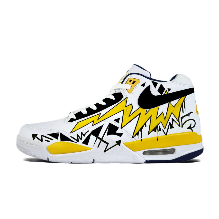 Nike Nike Flight Legacy Street Lightning Abrasion Resistant Breathable Mid top Vintage Basketball Shoes Unisex