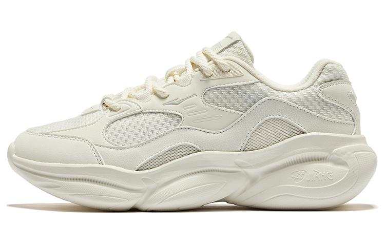 Erke Burst Of Flowers Slip Resistant, Abrasion Resistant, Breathable Low top Chunky Sneakers Women's White