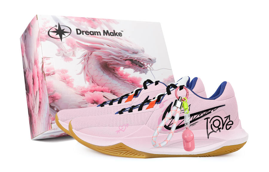 Nike Nike Precision 6 Heartbeat Pink Gift Box Slip Resistant Abrasion Resistant Low top Basketball Shoes Men's Pink