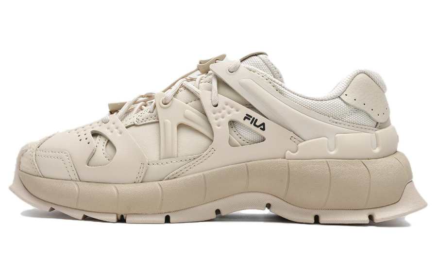 FILA INSETTO Comfortable Abrasion Resistant Low top Chunky Sneakers Women's Beige