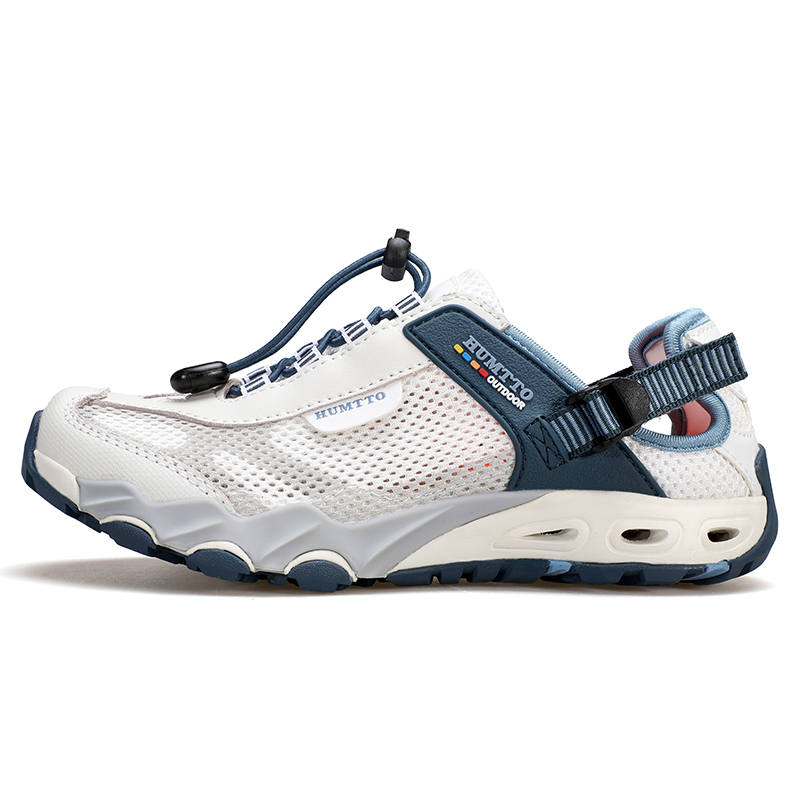 HUMTTO Fabric River Trekking Shoes Men's White Sea Blue