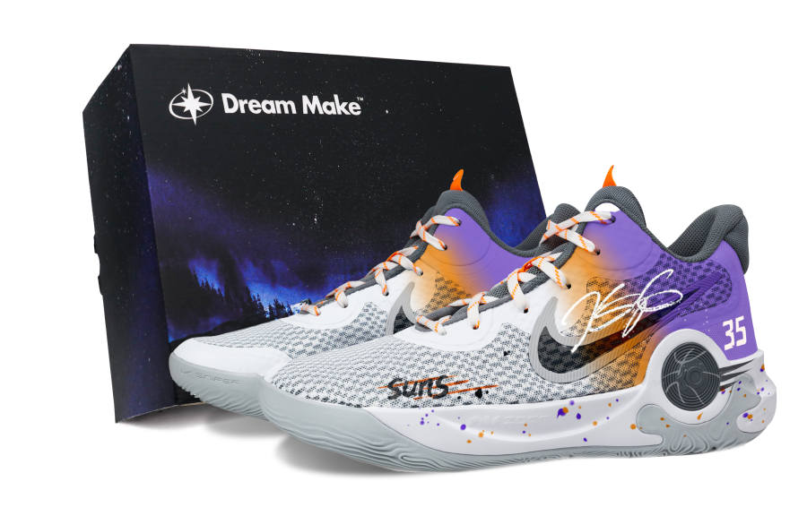 Nike Nike KD Trey 5 IX Basketball Shoes Unisex Mid Top White/Gray/Orange/Purple