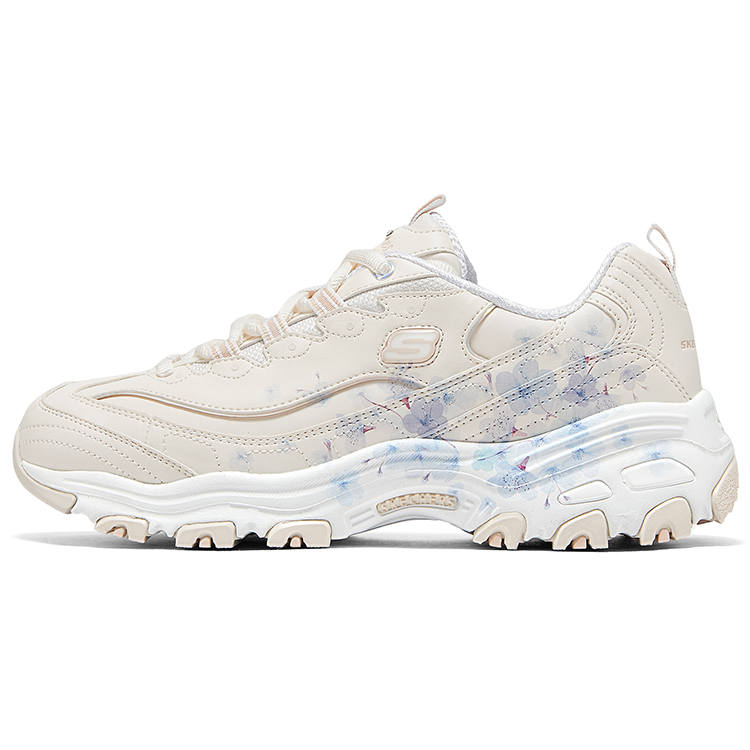 Skechers Cushioning Height Increasing Slip Resistant Low top Chunky Sneakers Women's Beige