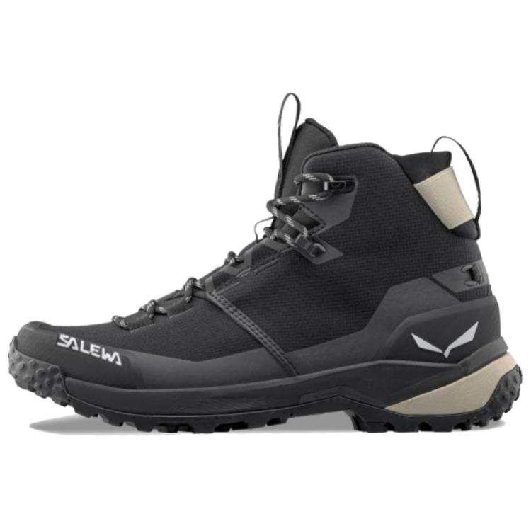 SALEWA Puez Mid Powerte Cushioning, Wear Resistant Mid top Hiking Shoes Women's Black