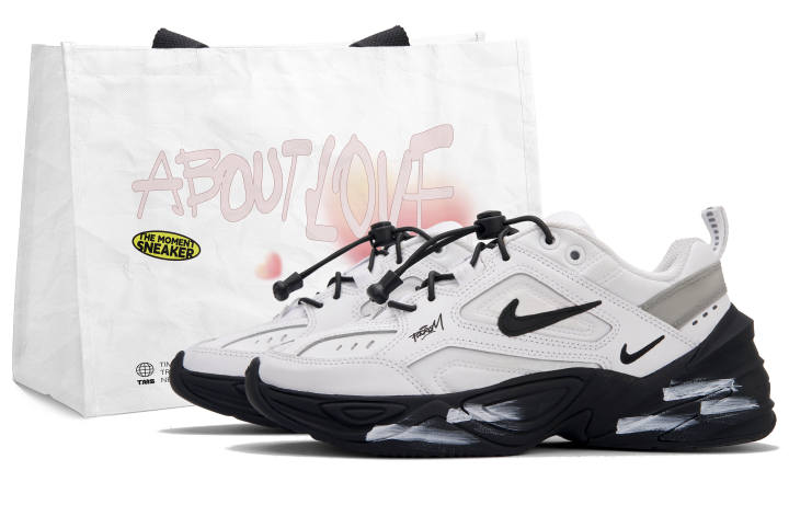 Nike Nike M2K Tekno Black Bubble Low top Chunky Sneakers Unisex Black White