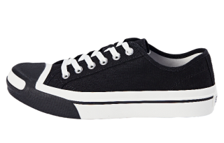 LNG Canvas Shoes Unisex Low Top Black/White
