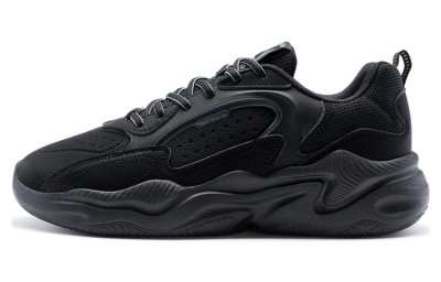 XTEP Abrasion Resistant Low top Chunky Sneakers Men's Black