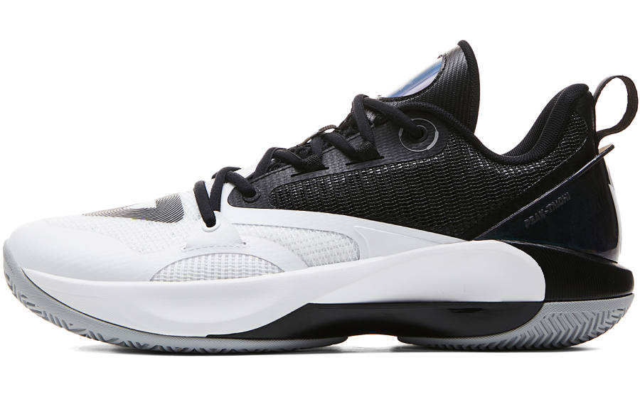 PEAK Talent 1 Basketball Shoes Men's Low Top All White Black