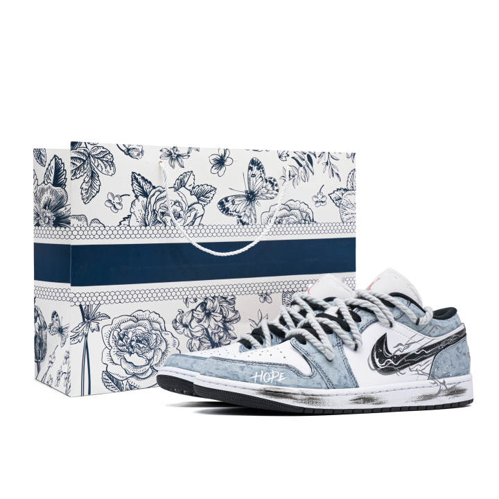 Jordan Jordan Air Jordan 1 Sparkling Galaxy Cow Leather Cushioning Abrasion Resistant Slip Resistant