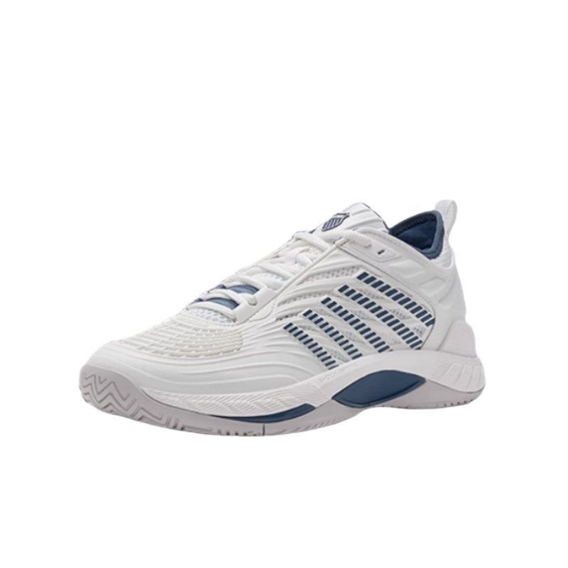 K·SWISS Slip Resistant, Abrasion Resistant, Breathable Low top Tennis Shoes Men's White Blue