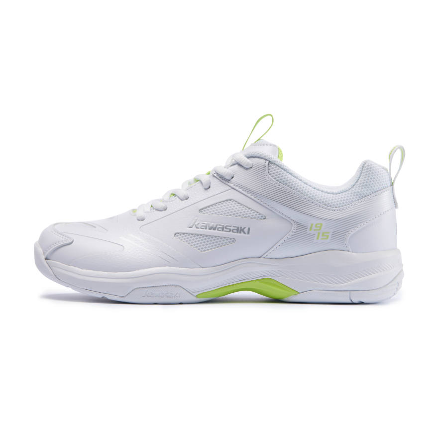 Kawasaki Multifruit Slip Resistant, Abrasion Resistant, Breathable Low top Badminton Shoes Unisex White Green