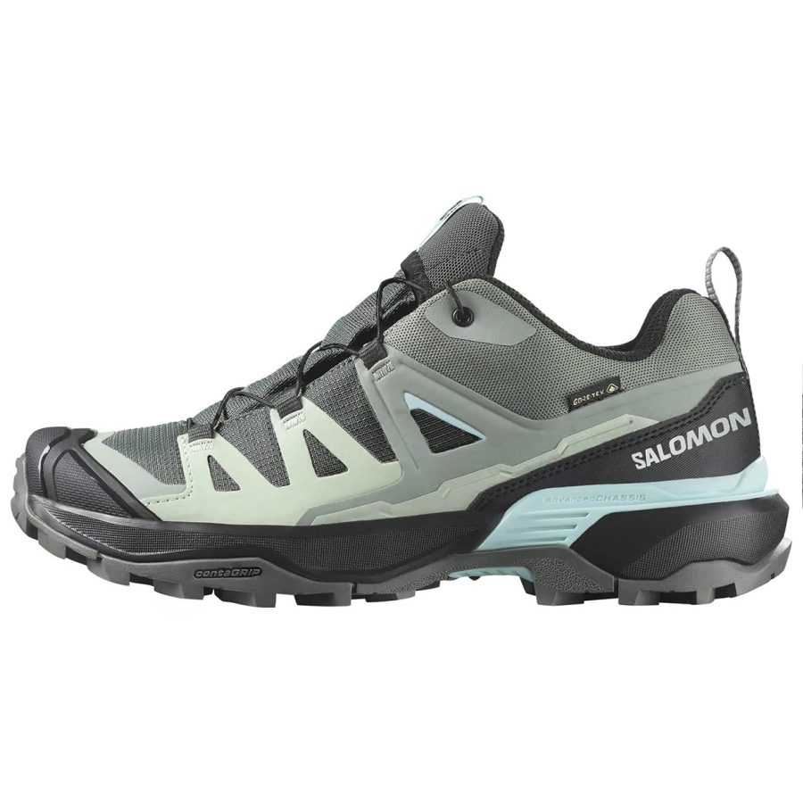 SALOMON X ULTRA 360 Slip Resistant Abrasion Resistant Low top Mountaineering Shoes Women's Green Gray