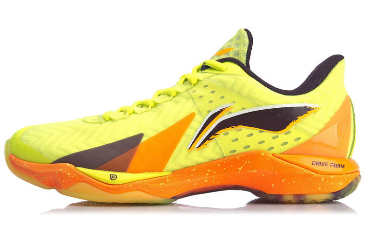 Li-Ning Li Ning Raid Badminton Shoes Unisex Low Top Neon Green Orange