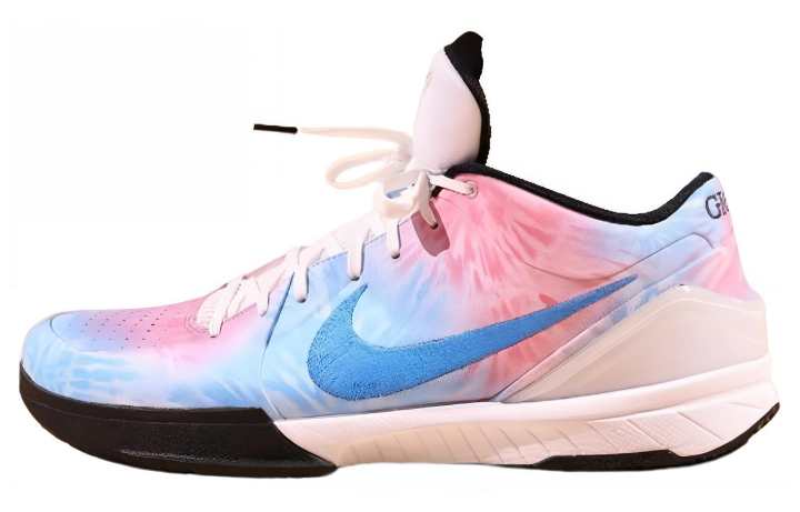 Nike Nike Zoom Kobe 4 Protro PE Abrasion Resistant Low top Basketball Shoes Men's Blue Pink
