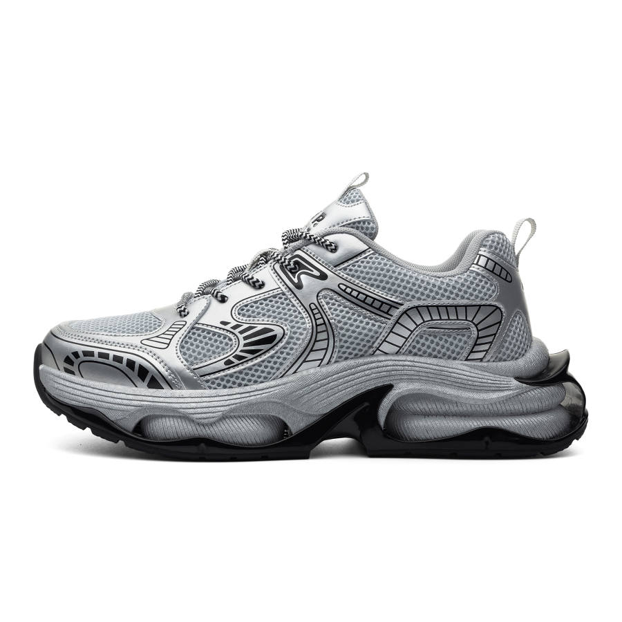 JEEP SPIRIT Low top Chunky Sneakers Men's Moon Sand Silver