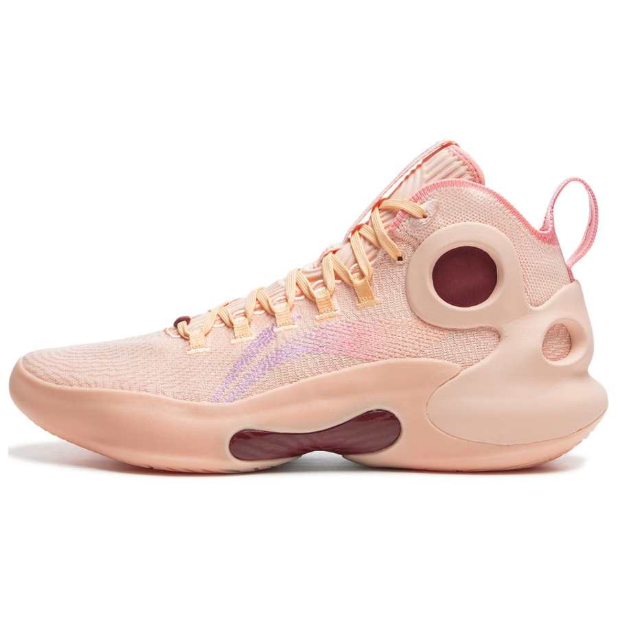 Li-Ning Li Ning Yushuai Ultra Slip Resistant Abrasion Resistant Mid top Basketball Shoes Men's Pink
